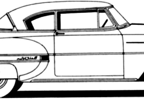 Chevrolet Bel Air Sport Coupe (1953) - Шевроле - чертежи, габариты, рисунки автомобиля