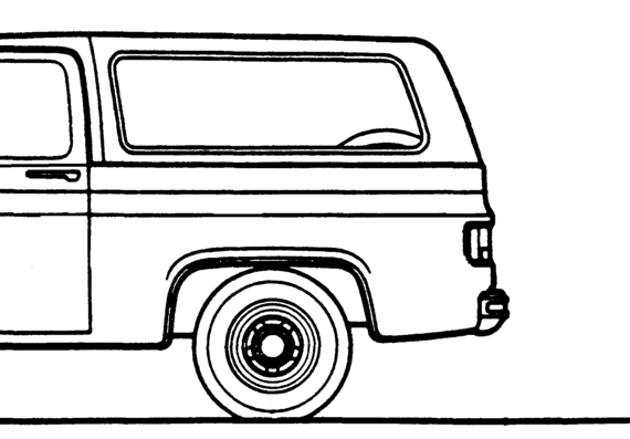 Chevrolet Blazer (1979) - Шевроле - чертежи, габариты, рисунки автомобиля