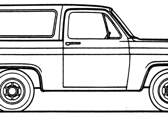 Chevrolet Blazer (1980) - Шевроле - чертежи, габариты, рисунки автомобиля