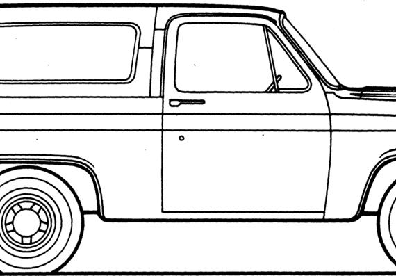 Chevrolet Blazer (1983) - Шевроле - чертежи, габариты, рисунки автомобиля