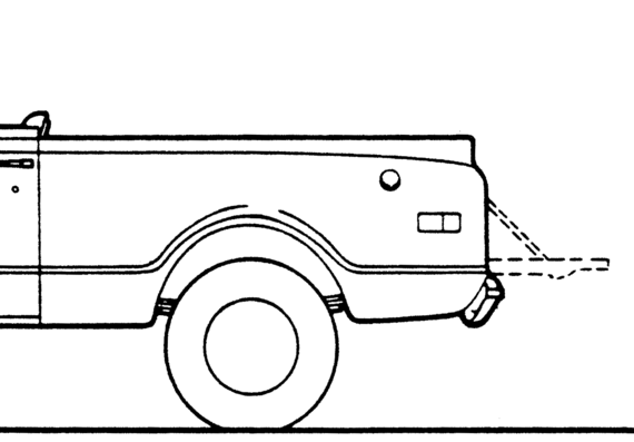 Chevrolet Blazer Soft Top (1969) - Шевроле - чертежи, габариты, рисунки автомобиля
