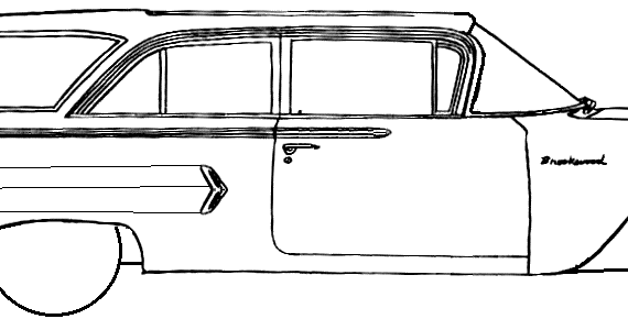 Chevrolet Brookwood 2-Door Station Wagon (1960) - Шевроле - чертежи, габариты, рисунки автомобиля