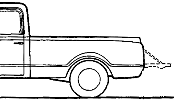 Chevrolet C10 Pick-up Fleetside (1967) - Шевроле - чертежи, габариты, рисунки автомобиля