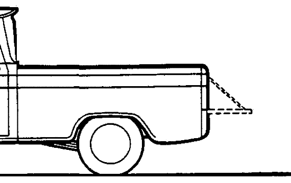 Chevrolet C1434 Pick-up Fleetside 0.5t (1965) - Шевроле - чертежи, габариты, рисунки автомобиля