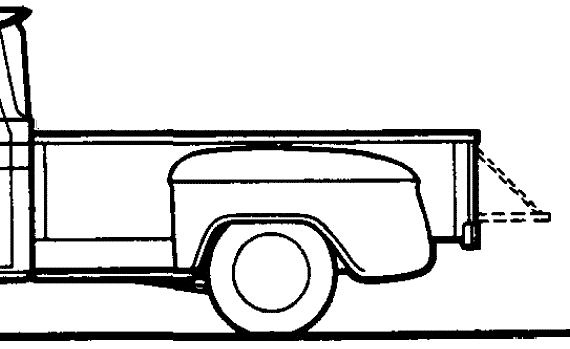 Chevrolet C2504 Pick-up Stepside 1t (1965) - Шевроле - чертежи, габариты, рисунки автомобиля