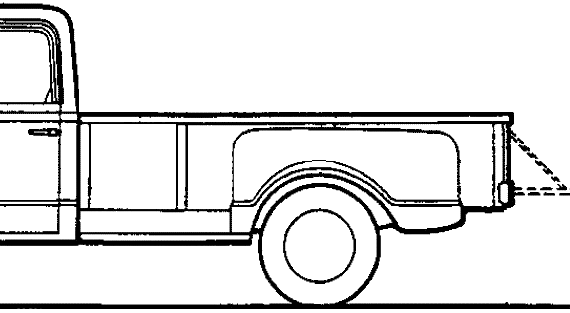 Chevrolet C30 Pick-up Stepside (1967) - Шевроле - чертежи, габариты, рисунки автомобиля