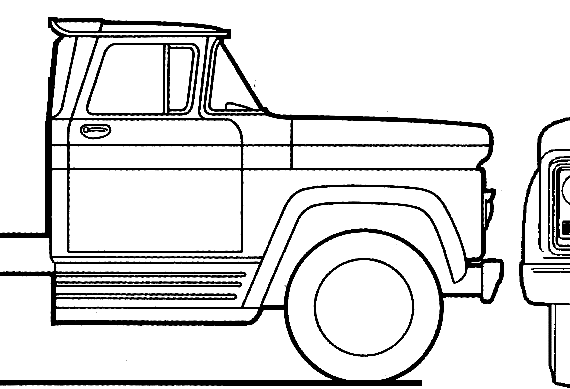 Chevrolet C60 Truck -67 (1960) - Шевроле - чертежи, габариты, рисунки автомобиля