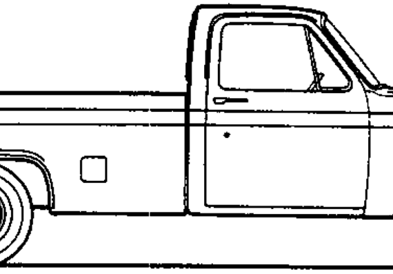 Chevrolet C Pick-up Fleetside (1986) - Шевроле - чертежи, габариты, рисунки автомобиля