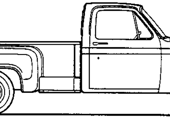 Chevrolet C Pick-up Stepside (1986) - Шевроле - чертежи, габариты, рисунки автомобиля