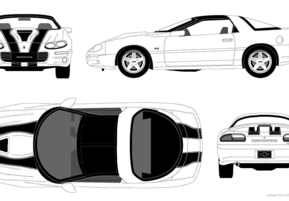Chevrolet Camaro (2002) - Шевроле - чертежи, габариты, рисунки автомобиля