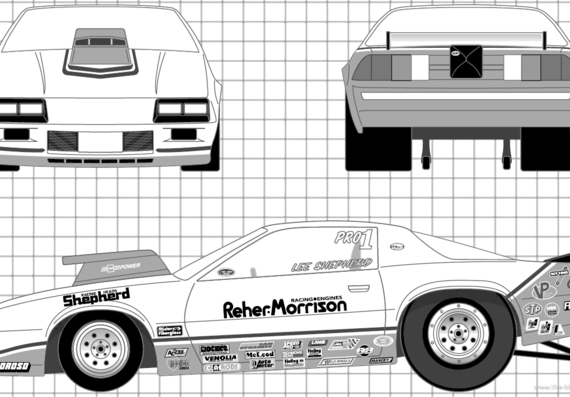 Chevrolet Camaro Pro-Stock (1983) - Chevrolet - drawings, dimensions, pictures of the car
