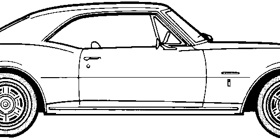 Chevrolet Camaro Sport Coupe (1967) - Шевроле - чертежи, габариты, рисунки автомобиля