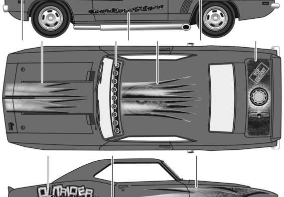 Chevrolet Camaro Z-28 Snaptite - Шевроле - чертежи, габариты, рисунки автомобиля