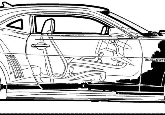 Chevrolet Camaro ZL1 (2013) - Шевроле - чертежи, габариты, рисунки автомобиля
