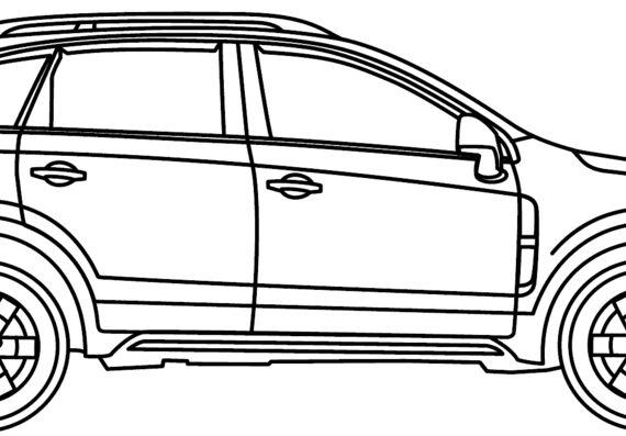 Chevrolet Captiva Sport (2014) - Шевроле - чертежи, габариты, рисунки автомобиля
