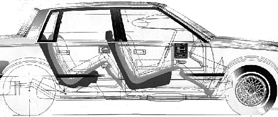 Chevrolet Celebrity (1983) - Шевроле - чертежи, габариты, рисунки автомобиля