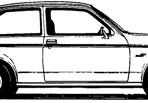 Chevrolet Chevette 3-Door Scooter (1980) - Шевроле - чертежи, габариты, рисунки автомобиля
