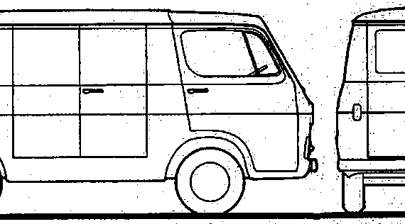 Chevrolet Chevy Van (1964) - Шевроле - чертежи, габариты, рисунки автомобиля