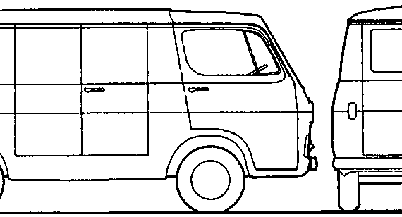 Chevrolet Chevy Van G1205 (1964) - Шевроле - чертежи, габариты, рисунки автомобиля