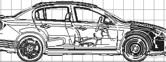 Chevrolet Cobalt SS (2009) - Шевроле - чертежи, габариты, рисунки автомобиля