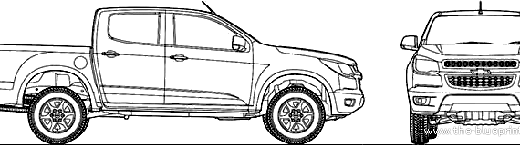 Chevrolet Colorado (2013) - Шевроле - чертежи, габариты, рисунки автомобиля