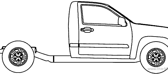 Chevrolet Colorado Cab Chassis (2011) - Шевроле - чертежи, габариты, рисунки автомобиля