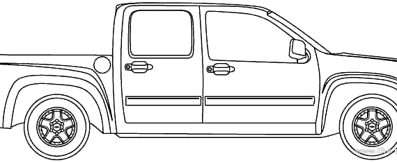 Chevrolet Colorado Crew Cab (2011) - Шевроле - чертежи, габариты, рисунки автомобиля