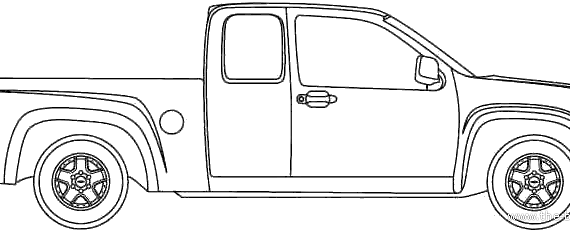 Chevrolet Colorado Extended Cab (2011) - Шевроле - чертежи, габариты, рисунки автомобиля
