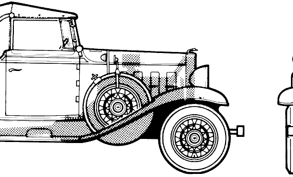 Chevrolet Confederate Convertible (1932) - Chevrolet - drawings, dimensions, pictures of the car