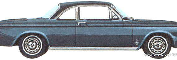 Chevrolet Corvair Monza Club Coupe (1963) - Chevrolet - drawings, dimensions, pictures of the car
