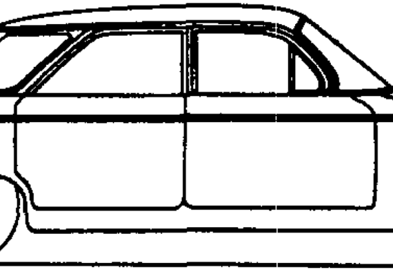 Chevrolet Corvair Sedan (1961) - Шевроле - чертежи, габариты, рисунки автомобиля