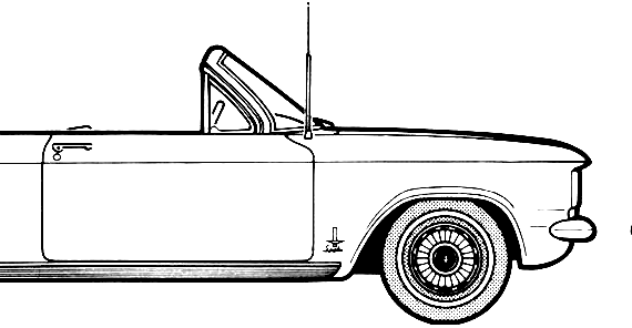 Chevrolet Corvair Spyder (1963) - Шевроле - чертежи, габариты, рисунки автомобиля