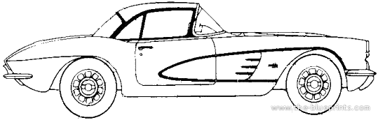 Chevrolet Corvette C1 Coupe (1961) - Chevrolet - drawings, dimensions, pictures of the car