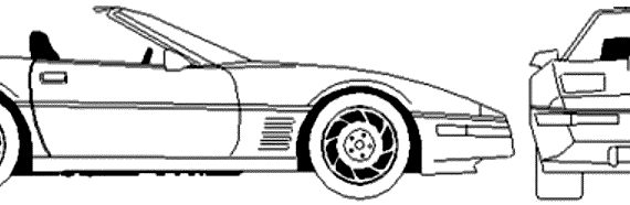 Chevrolet Corvette C4 Convertible (1996) - Шевроле - чертежи, габариты, рисунки автомобиля