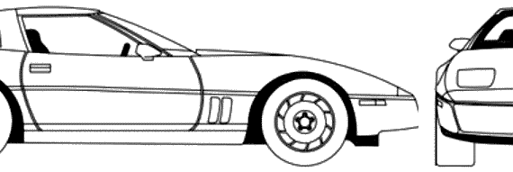 Chevrolet Corvette C4 Coupe (1990) - Шевроле - чертежи, габариты, рисунки автомобиля