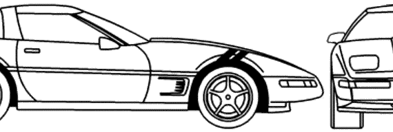Chevrolet Corvette C4 Coupe Grand Sport (1996) - Шевроле - чертежи, габариты, рисунки автомобиля