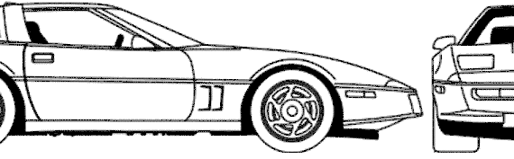 Chevrolet Corvette C4 Coupe ZR-1 (1990) - Шевроле - чертежи, габариты, рисунки автомобиля
