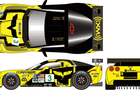 Chevrolet Corvette C6R LM (2007) - Chevrolet - drawings, dimensions, pictures of the car