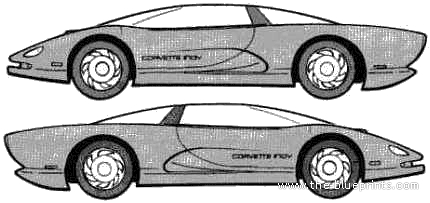 Chevrolet Corvette Indy (1986) - Шевроле - чертежи, габариты, рисунки автомобиля
