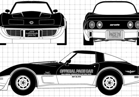 Chevrolet Corvette Indy 500 (1978) - Chevrolet - drawings, dimensions, pictures of the car