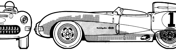 Chevrolet Corvette SS (1957) - Шевроле - чертежи, габариты, рисунки автомобиля