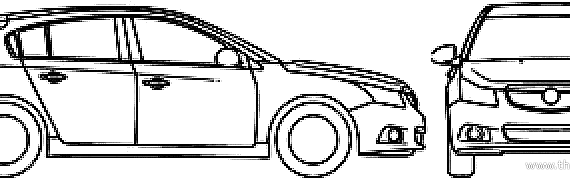Chevrolet Cruze 5-Door (2012) - Шевроле - чертежи, габариты, рисунки автомобиля