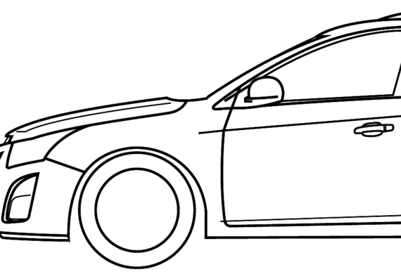 Chevrolet Cruze Wagon (2013) - Шевроле - чертежи, габариты, рисунки автомобиля