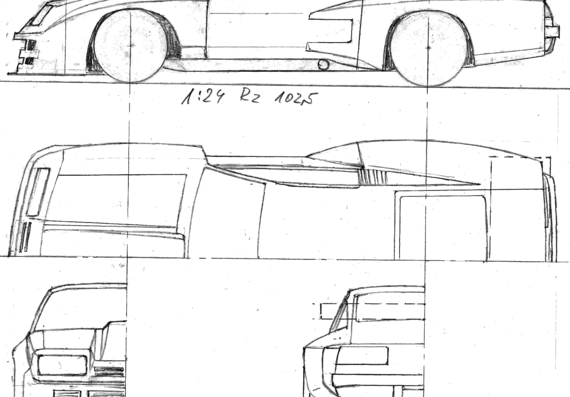 Chevrolet DeKon Monza 1006 LeMans (1976) - Шевроле - чертежи, габариты, рисунки автомобиля
