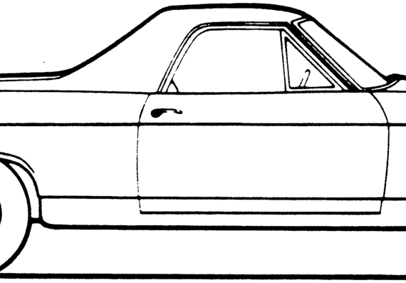 Chevrolet El Camino (1972) - Шевроле - чертежи, габариты, рисунки автомобиля