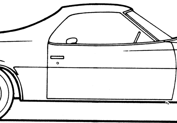 Chevrolet El Camino (1975) - Шевроле - чертежи, габариты, рисунки автомобиля