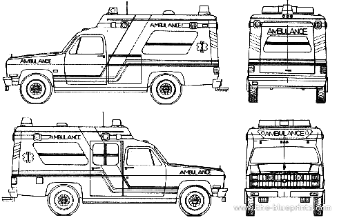 Chevrolet Fire Truck (1985) - Шевроле - чертежи, габариты, рисунки автомобиля