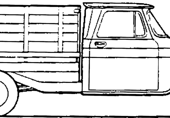 Chevrolet L5309 Stake Truck 1.5t (1970) - Шевроле - чертежи, габариты, рисунки автомобиля