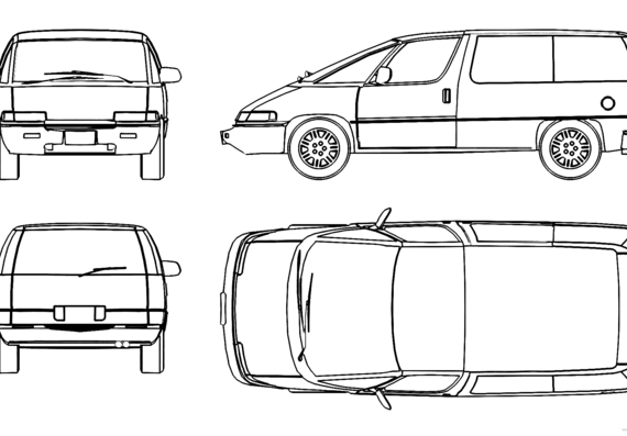 Chevrolet Lumina APV (1991) - Шевроле - чертежи, габариты, рисунки автомобиля