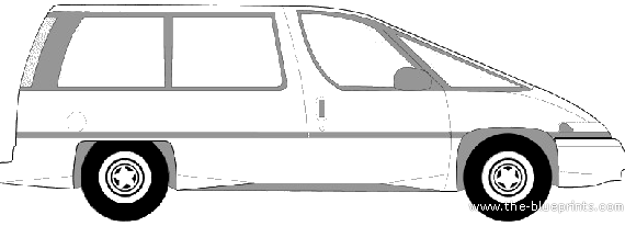 Chevrolet Lumina APV (1993) - Шевроле - чертежи, габариты, рисунки автомобиля